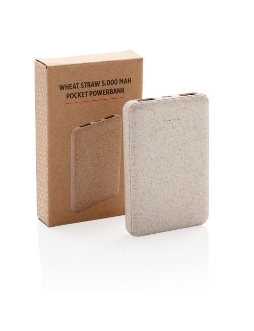 Power bank 5000 mAh ze słomy pszenicznej