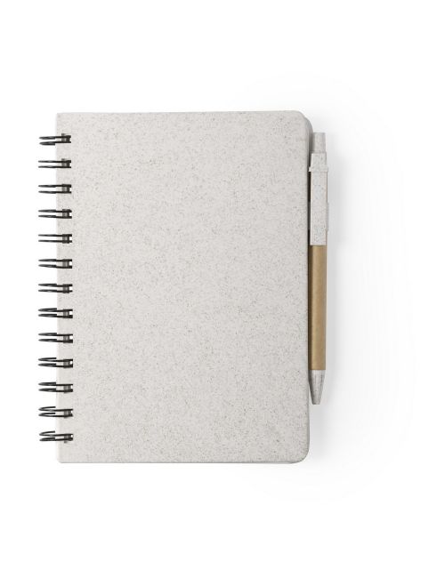 Notatnik ok. A5 ze słomy pszenicznej, długopis