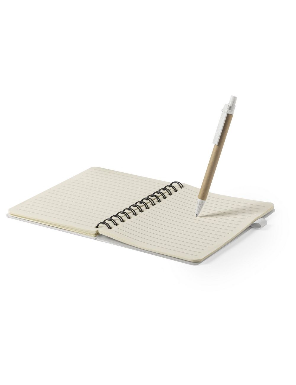 Notatnik ok. A5 ze słomy pszenicznej, długopis