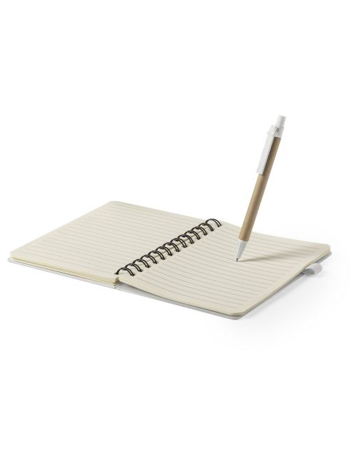 Notatnik ok. A5 ze słomy pszenicznej, długopis