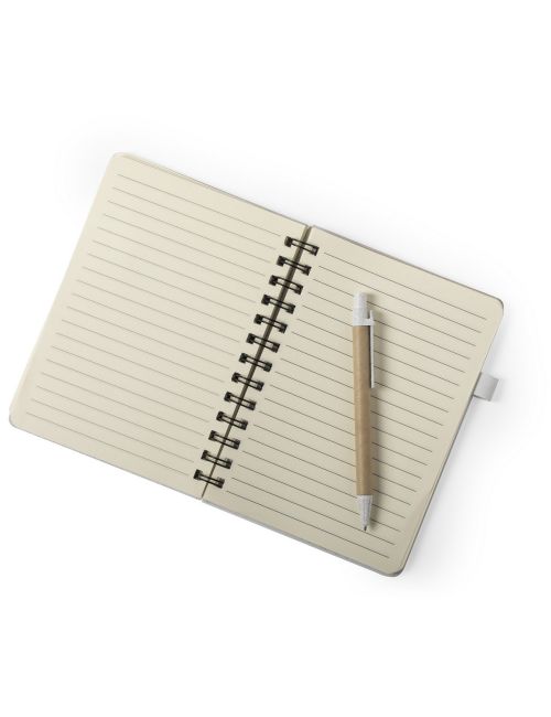 Notatnik ok. A5 ze słomy pszenicznej, długopis