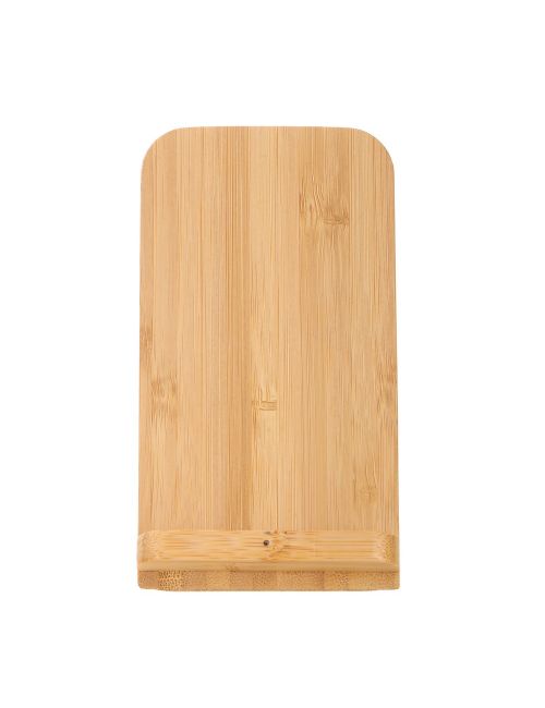 Bambusowa ładowarka bezprzewodowa 10W B'RIGHT, stojak na telefon | Wilder