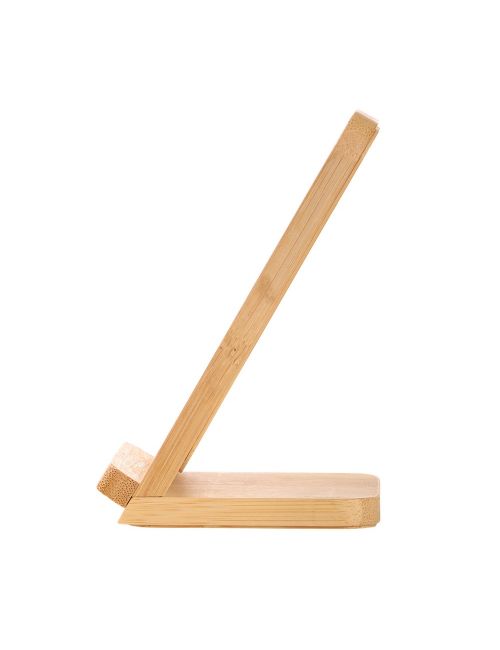 Bambusowa ładowarka bezprzewodowa 10W B'RIGHT, stojak na telefon | Wilder