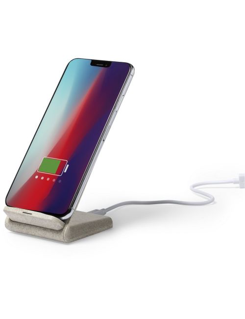 Ładowarka bezprzewodowa 10W ze słomy pszenicznej, stojak na telefon