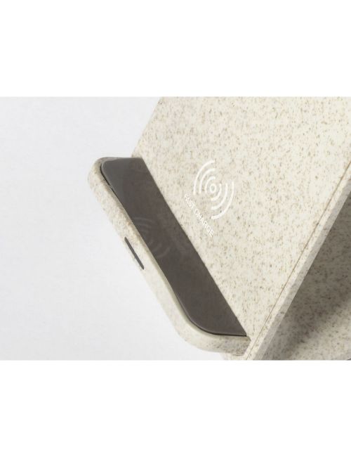 Ładowarka bezprzewodowa 10W ze słomy pszenicznej, stojak na telefon