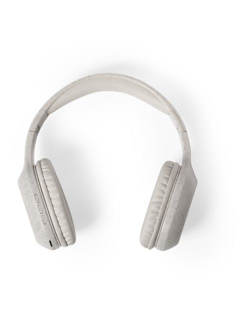 Składane bezprzewodowe słuchawki nauszne ze słomy pszenicznej, radio