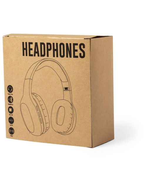 Składane bezprzewodowe słuchawki nauszne ze słomy pszenicznej, radio