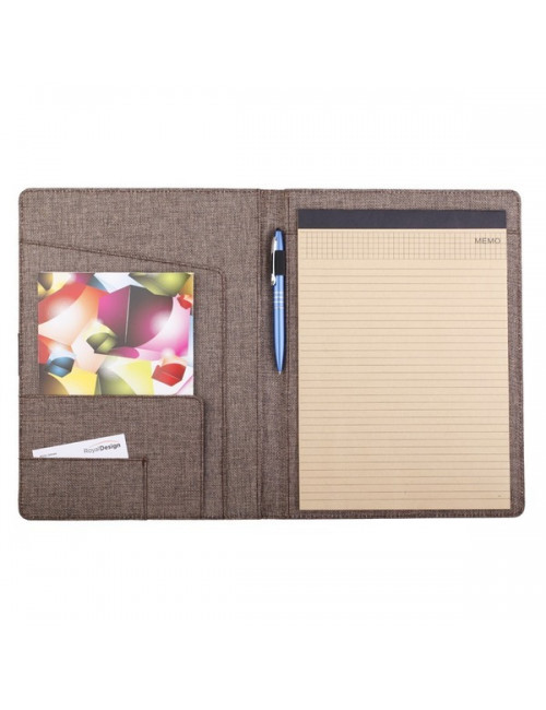 Teczka konferencyjna A4 Trieste, brązowy - druga jakość