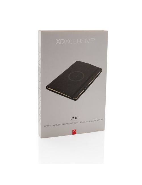 Notatnik A5 rPET, ładowarka bezprzewodowa 5W Air