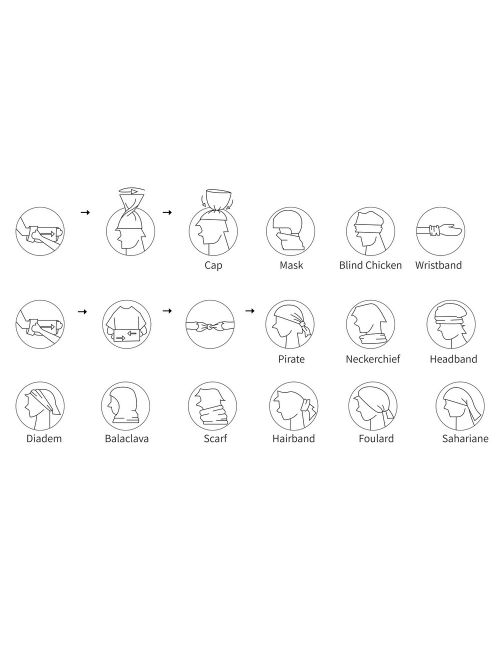 Szal wielofunkcyjny, osłona na twarz i szyję