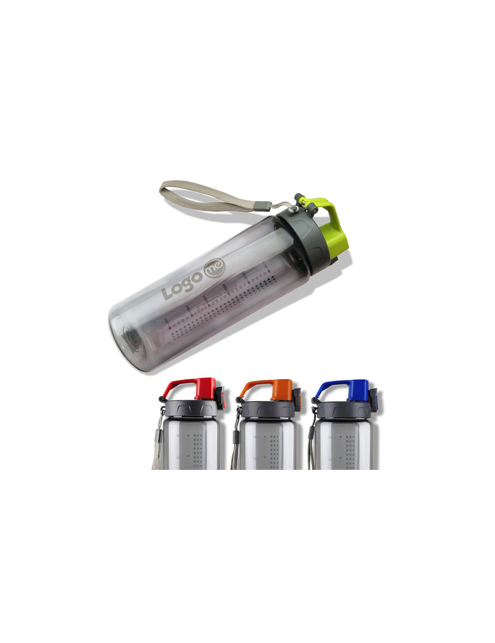 Bidon Feelsogood 600 ml, niebieski/szary