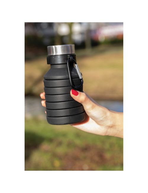 Składana butelka sportowa 550 ml z karabińczykiem