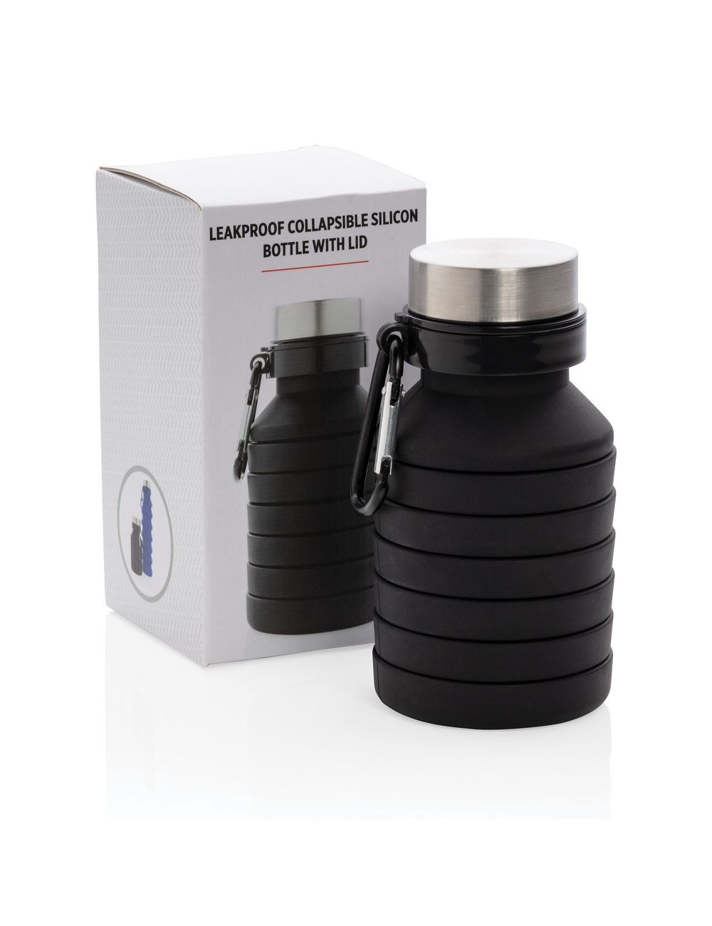 Składana butelka sportowa 550 ml z karabińczykiem