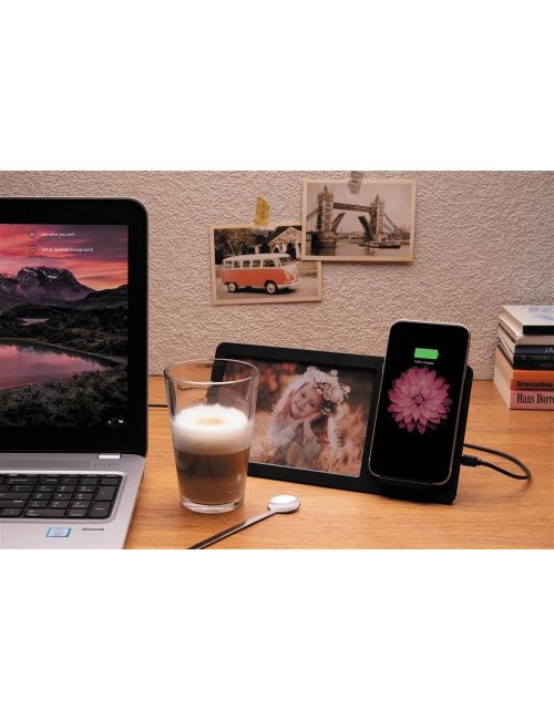 Ładowarka bezprzewodowa 5W, stojak na telefon, ramka