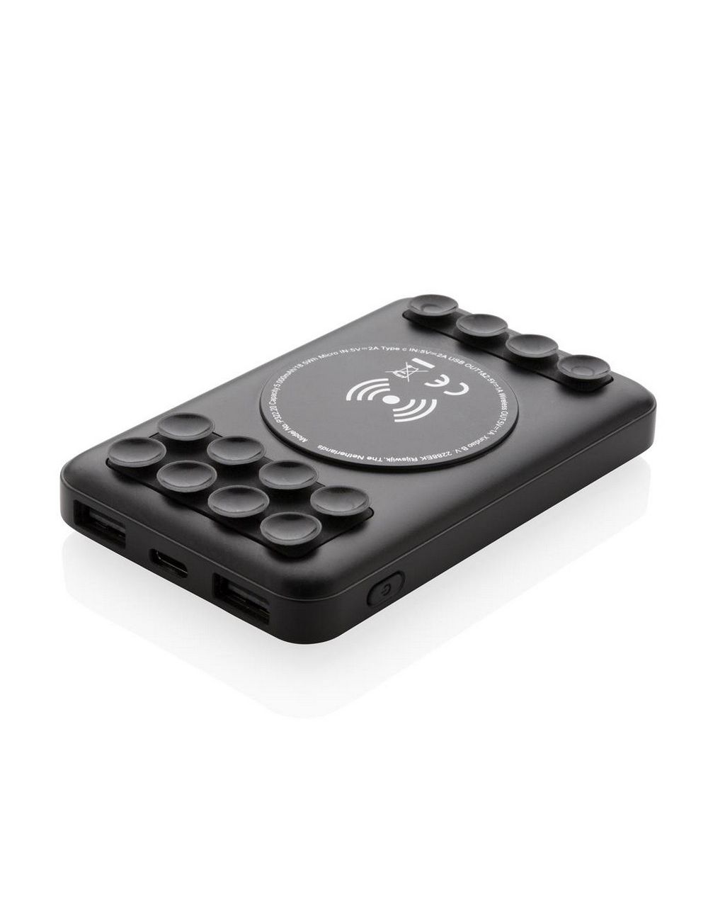 Bezprzewodowy power bank 5000 mAh z przyssawkami
