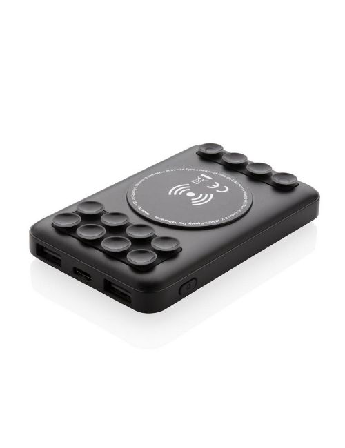 Bezprzewodowy power bank 5000 mAh z przyssawkami