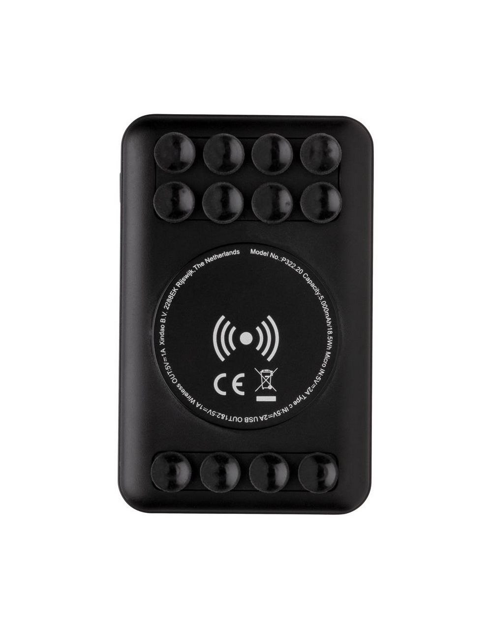 Bezprzewodowy power bank 5000 mAh z przyssawkami