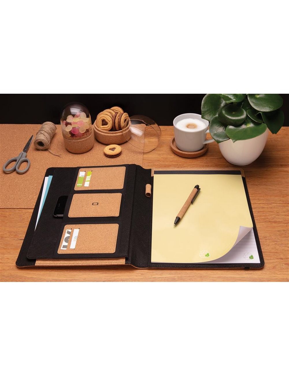 Korkowa teczka konferencyjna A5 z notatnikiem,...