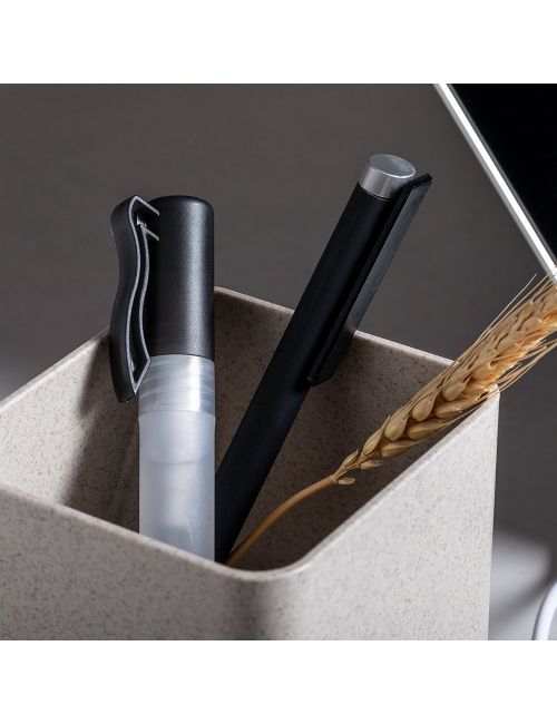 Ładowarka bezprzewodowa 5W ze słomy pszenicznej, hub USB 2.0, pojemnik na przybory do pisania, stojak na telefon