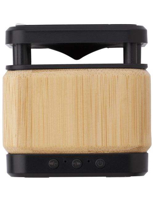 Bambusowy głośnik bezprzewodowy 3W, ładowarka bezprzewodowa 3W