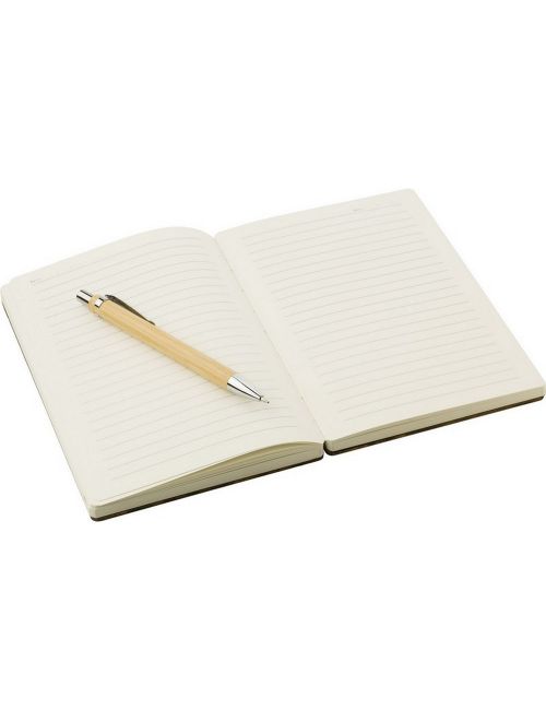 Bambusowy notatnik ok. B6 z długopisem