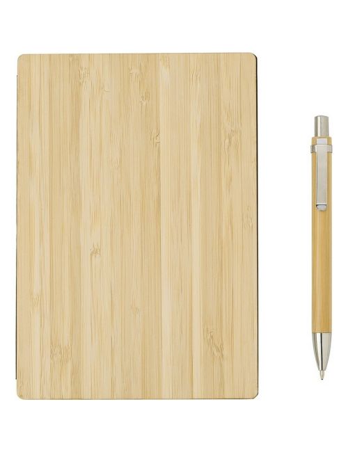 Bambusowy notatnik ok. B6 z długopisem