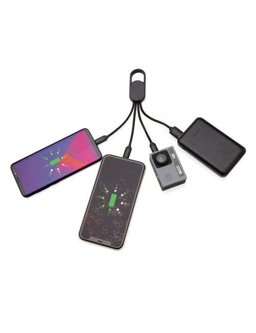 Kabel do ładowania 4 w 1 z karabińczykiem