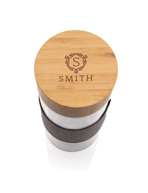 Szklana butelka 360 ml Impact w pokrowcu