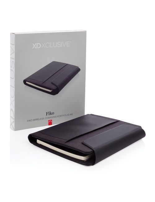 Teczka konferencyjna A5 Fiko, ładowarka bezprzewodowa