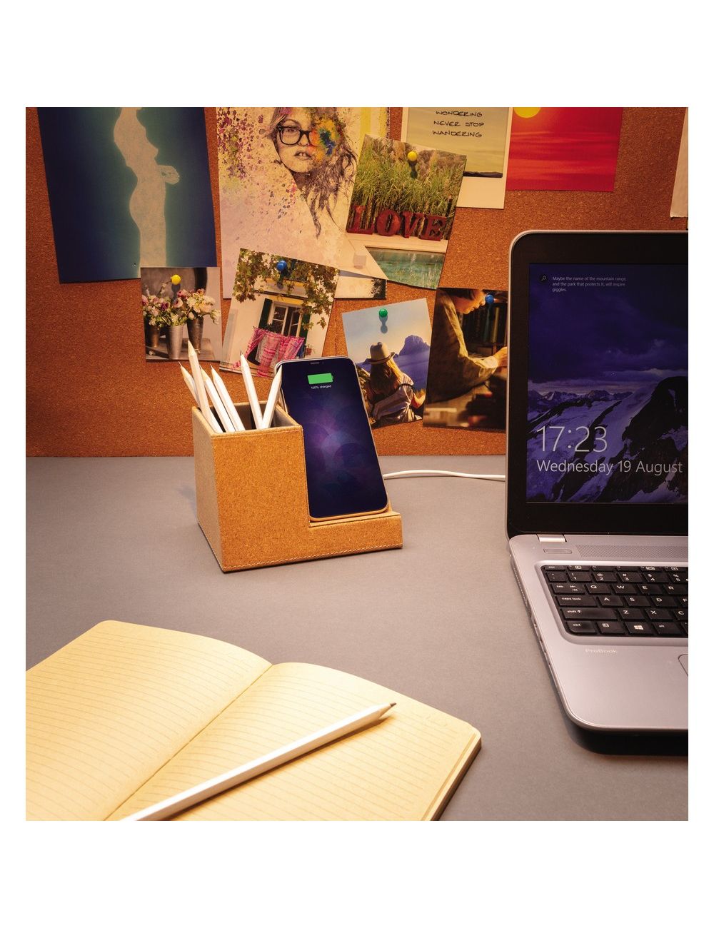 Ładowarka bezprzewodowa 5W, organizer na biurko