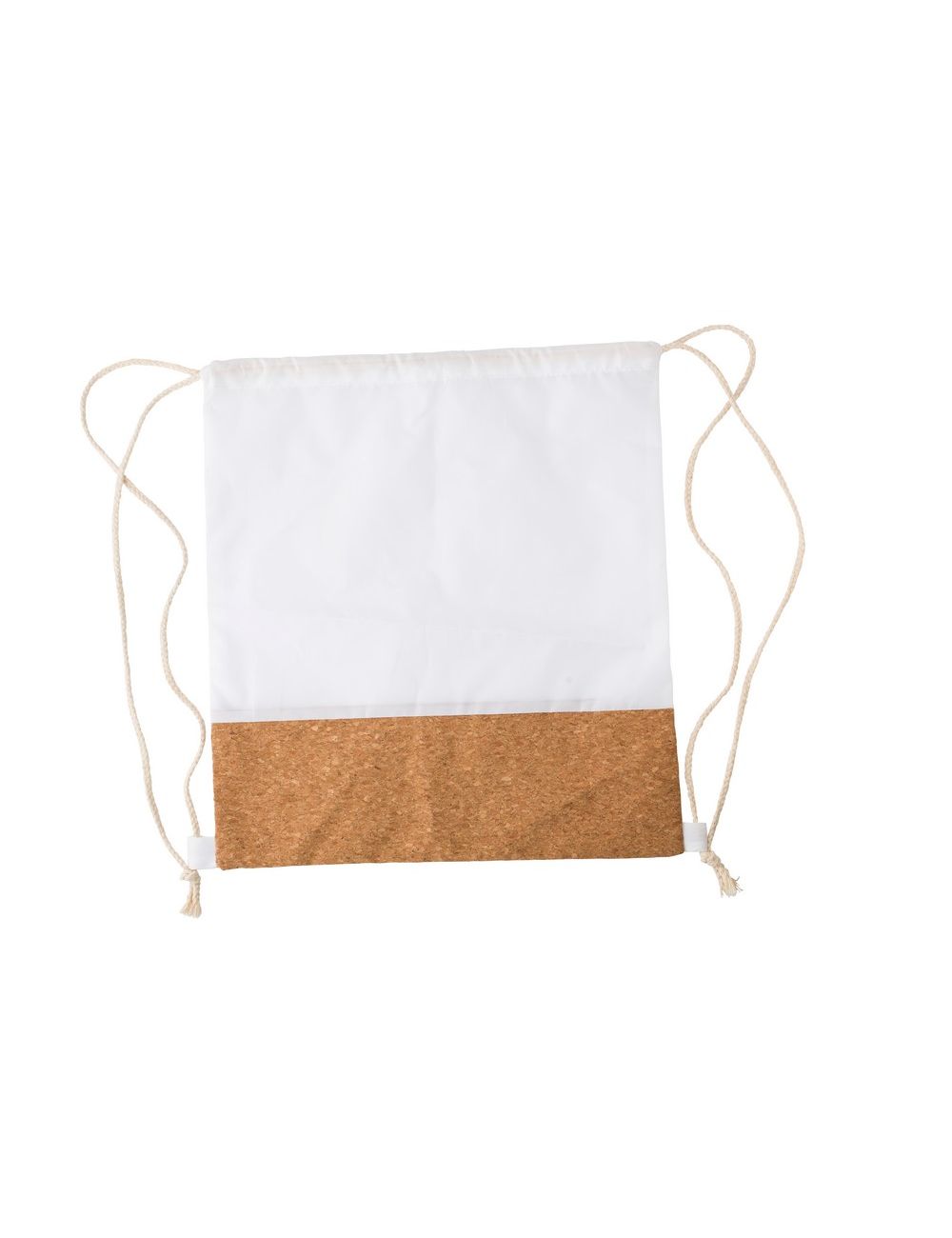 Worek ze sznurkiem RPET, korek, bawełniane sznurki