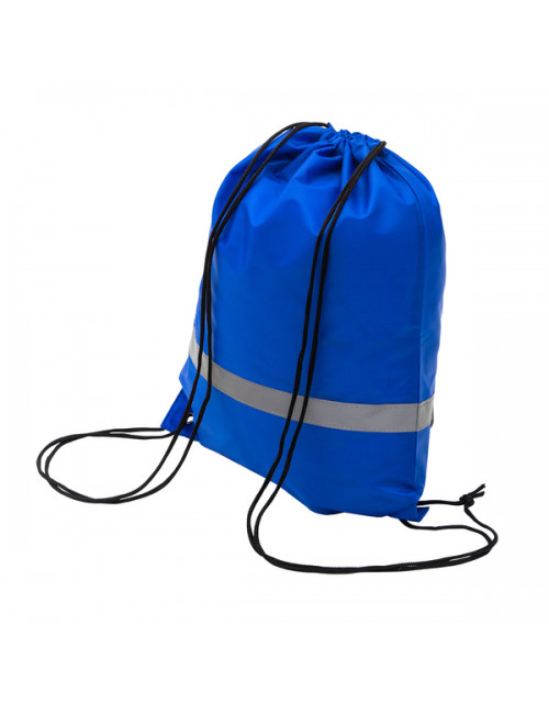 Plecak promocyjny z taśmą odblaskową, niebieski 