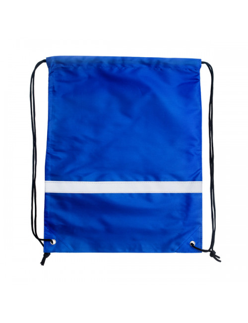 Plecak promocyjny z taśmą odblaskową, niebieski 