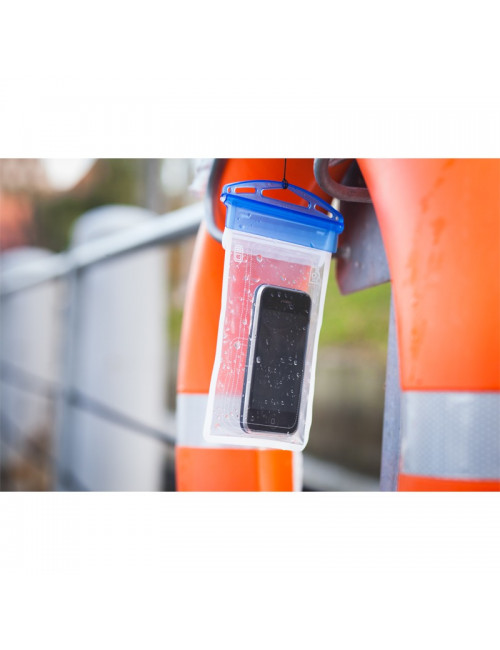 Pokrowiec na telefon Crystal, transparentny/niebieski 