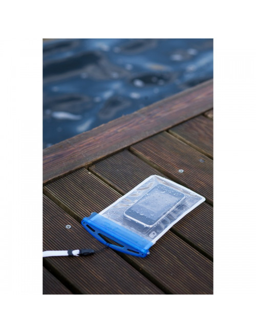 Pokrowiec na telefon Crystal, transparentny/niebieski 