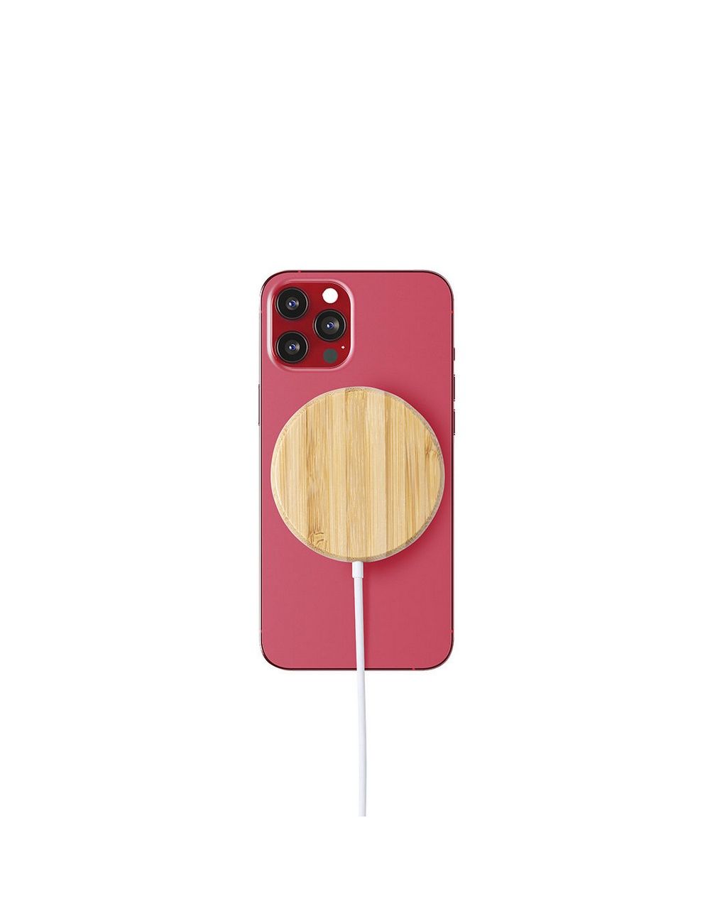 Magnetyczna bambusowa ładowarka bezprzewodowa 10W