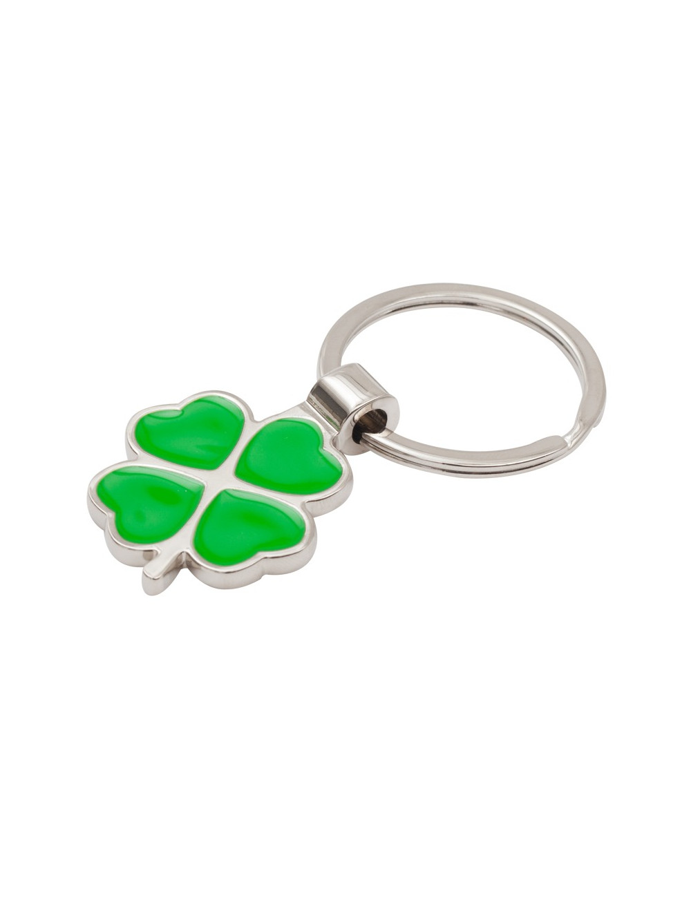 Brelok Clover Luck, zielony/srebrny