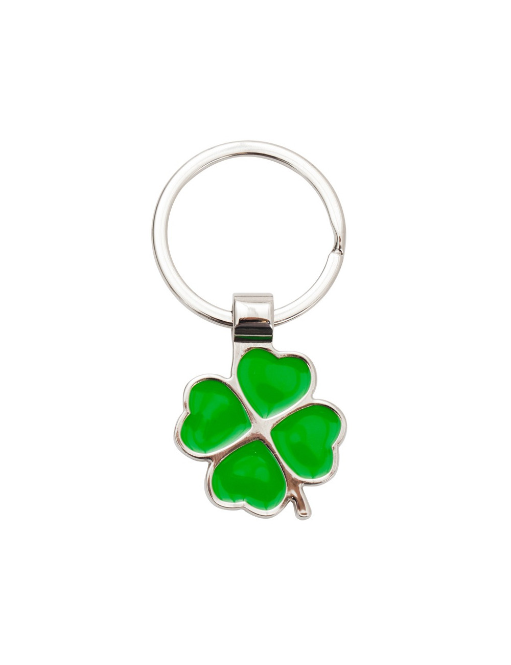 Brelok Clover Luck, zielony/srebrny