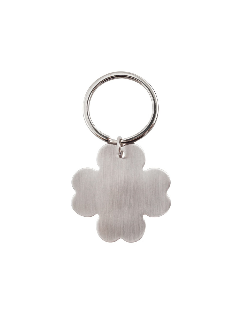 Brelok metalowy 4-leaf clover, srebrny 