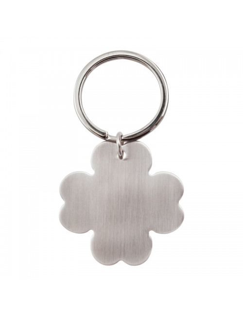 Brelok metalowy 4-leaf clover, srebrny 