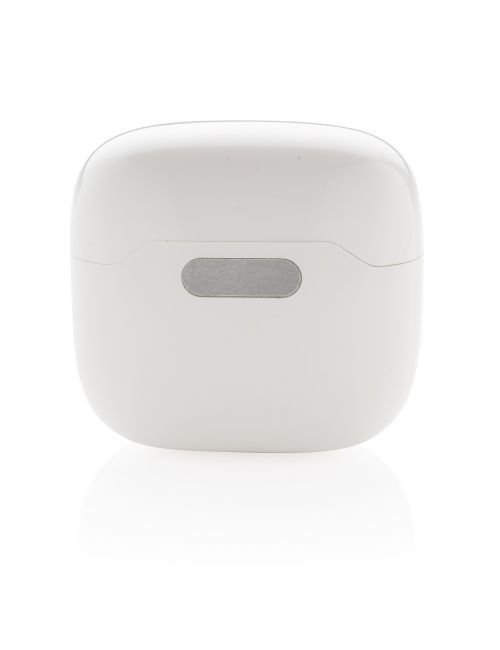 Bezprzewodowe słuchawki douszne w stacji ładującej ze sterylizacją UV-C