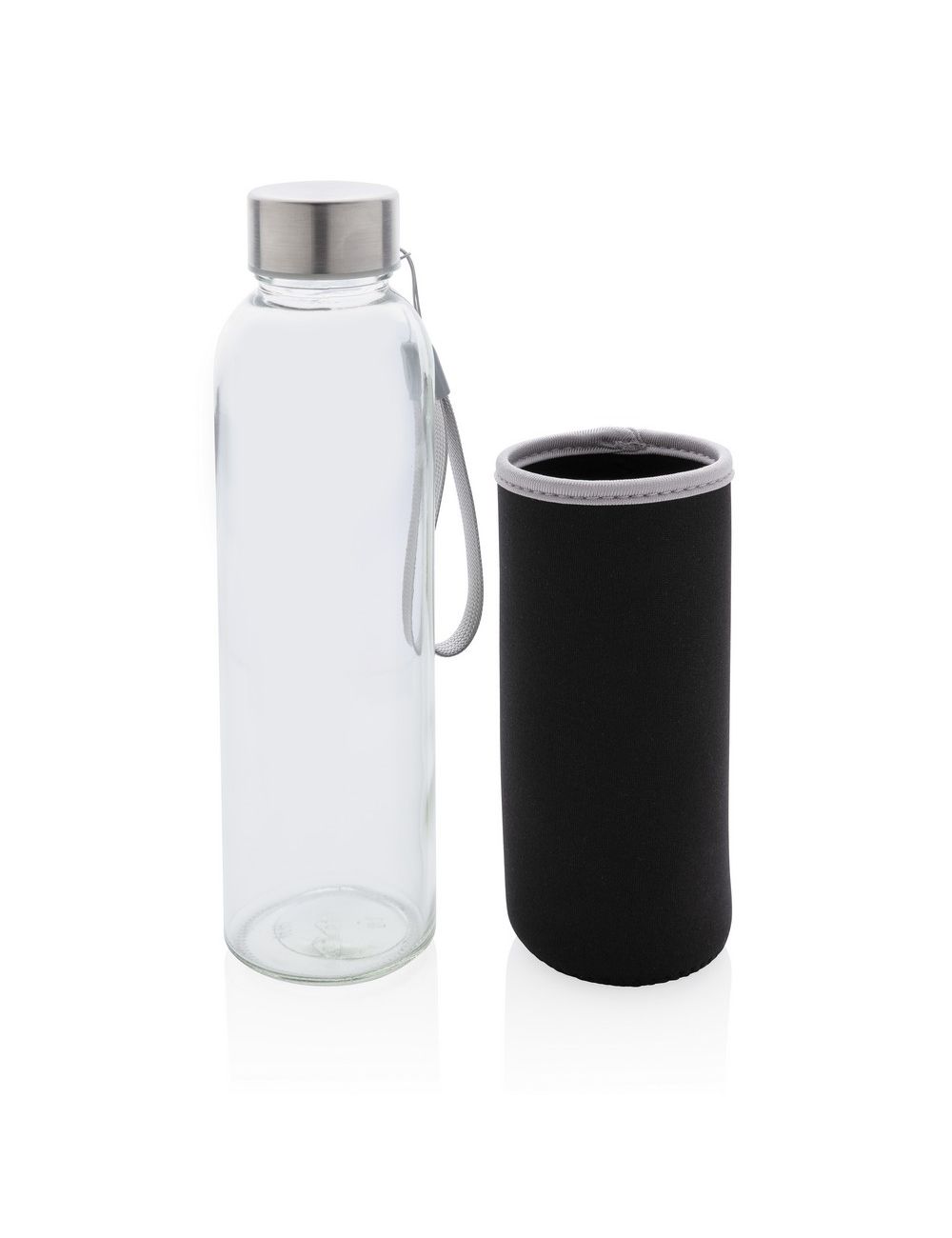 Szklana butelka 500 ml w pokrowcu