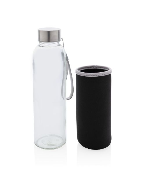 Szklana butelka 500 ml w pokrowcu