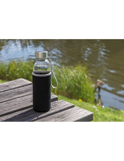 Szklana butelka 500 ml w pokrowcu