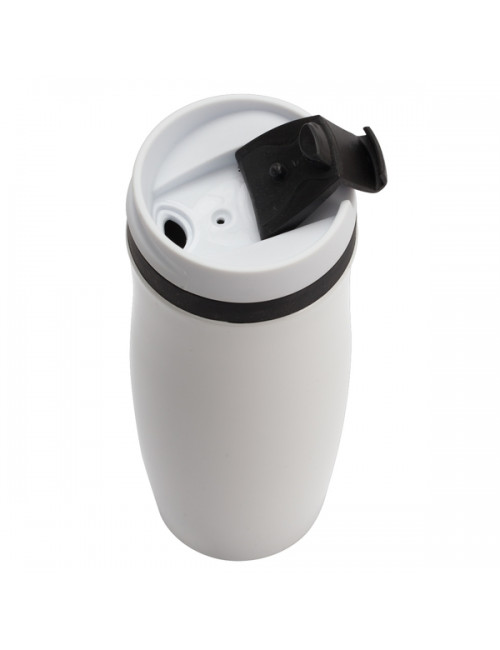 Kubek izotermiczny Viki 390 ml, czarny/biały 