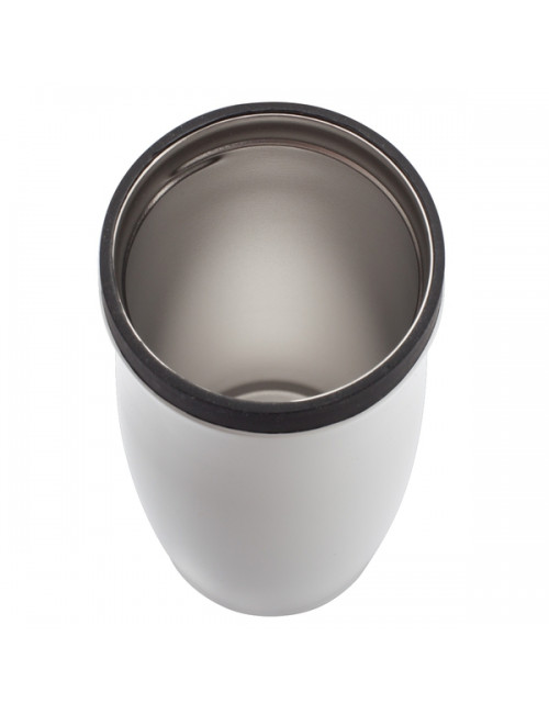 Kubek izotermiczny Viki 390 ml, czarny/biały 