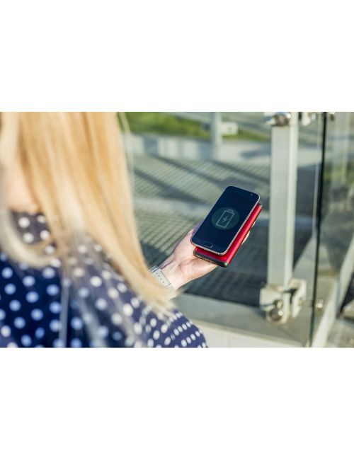 Bezprzewodowy power bank 10000 mAh Mauro Conti z przyssawkami, ładowarka bezprzewodowa 10W | Stef