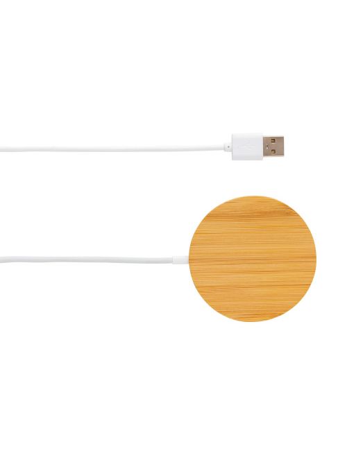 Bambusowa, magnetyczna ładowarka bezprzewodowa 10W