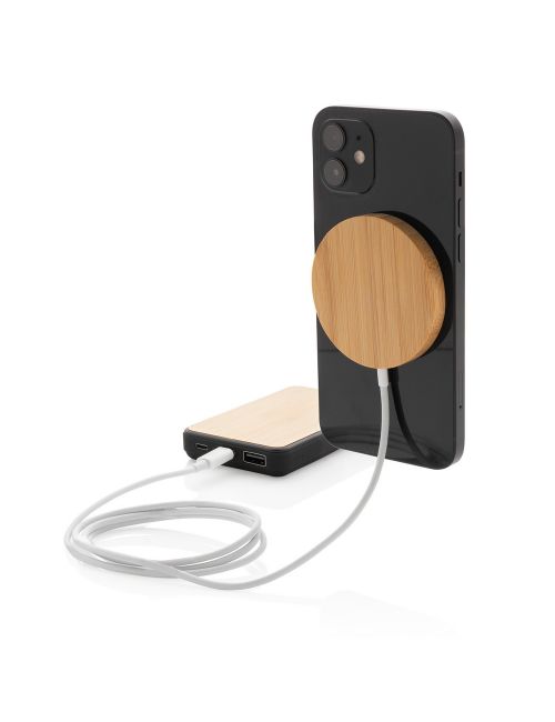 Bambusowa, magnetyczna ładowarka bezprzewodowa 10W