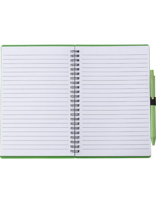 Notatnik ok. A5 ze słomy pszenicznej z długopisem